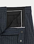 Regular Fit Pinstripe Stretch Suit Trousers