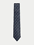 Elephant Print Pure Silk Tie