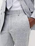 Prince of Wales Check Stretch Suit Trousers