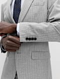 Regular Fit Pinstripe Stretch Suit Jacket