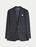 Skinny Fit Check Suit Jacket