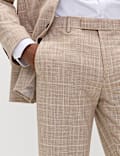 Regular Fit Check Suit Trousers