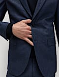 Tailored Fit Textured Stretch Suit Jacket