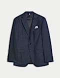 Tailored Fit Textured Stretch Suit Jacket