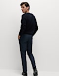 Slim Fit Flat Front Trousers