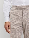 Tailored Fit Check Suit Trousers