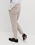 Tailored Fit Check Suit Trousers