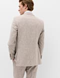 Slim Fit Linen Blend Stretch Suit Jacket