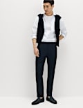 Auf Figur geschnittene Flatfront-Hose mit Stretchanteil