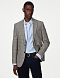 Tailored Fit Cotton Rich Check Blazer