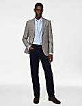 Tailored Fit Cotton Rich Check Blazer