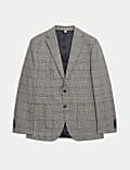 Tailored Fit Cotton Rich Check Blazer