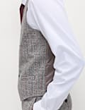 Regular Fit Pure Wool Checked Waistcoat