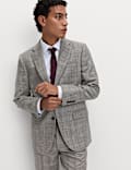 Regular Fit Pure Wool Check Suit Jacket