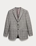 Regular Fit Pure Wool Check Suit Jacket