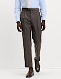 Pantalon de costume coupe standard en flanelle 100 % laine