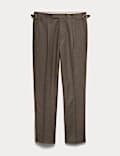 Pantalon de costume coupe standard en flanelle 100 % laine