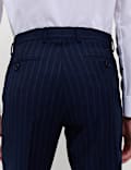 Regular Fit Pure Wool Striped Suit Trousers