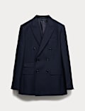 Slim Fit Pure Wool Checked Suit Jacket