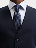 Slim Fit Pure Wool Checked Waistcoat