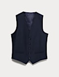 Slim Fit Pure Wool Checked Waistcoat