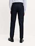 Slim Fit Pure Wool Checked Suit Trousers
