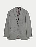 Regular Fit Pure Wool Check Suit Jacket