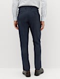 Regular Fit Pure Wool Check Suit Trousers