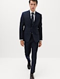 Regular Fit Pure Wool Check Suit Trousers