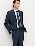 Regular Fit Pure Wool Check Suit Trousers