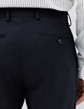 Regular Fit Pure Wool Striped Suit Trousers