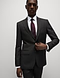 Slim Fit Pure Wool Textured Suit Jacket