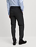 Regular Fit Pure Wool Textured Suit Trousers
