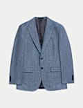 Regular Fit Wool Rich Linen Blend Suit Jacket