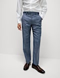 Regular Fit Wool Rich Linen Blend Suit Trouser
