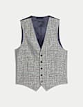 Gilet de costume coupe cintrée en laine à carreaux