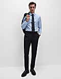 Slim Fit Pure Wool Herringbone Suit Trousers