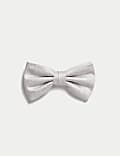 Textured Pure Silk Bow Tie