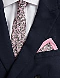 Slim Printed Floral Tie & Pocket Square Set