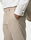 Pantalon van wolmix met slanke pasvorm
