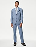 Slim Fit Wool Blend Herringbone Suit Jacket