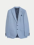 Slim Fit Wool Blend Herringbone Suit Jacket