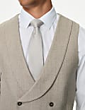 Slim Fit Wool Blend Herringbone Waistcoat