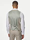 Slim Fit Wool Blend Herringbone Waistcoat