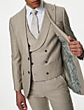 Slim Fit Wool Blend Herringbone Waistcoat