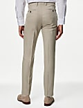 Slim Fit Wool Blend Herringbone Suit Trousers