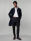 Tailored Fit Pure Wool Herringbone Trousers