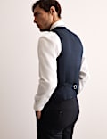 Gilet de costume coupe ajustée 100 % laine sergée