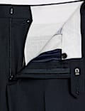 Pantalon de costume coupe ajustée 100 % laine sergée