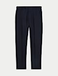 Pantalon de costume coupe ajustée 100 % laine sergée